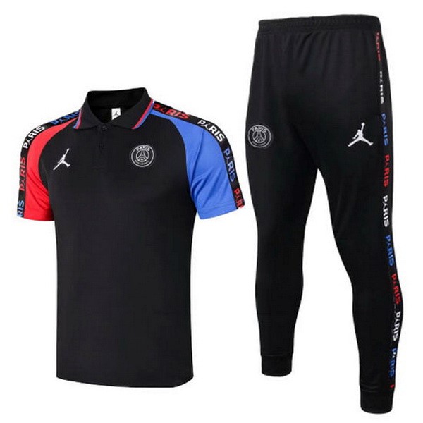 Polo Football Ensemble Complet Paris Saint Germain 2020-21 Noir Bleu